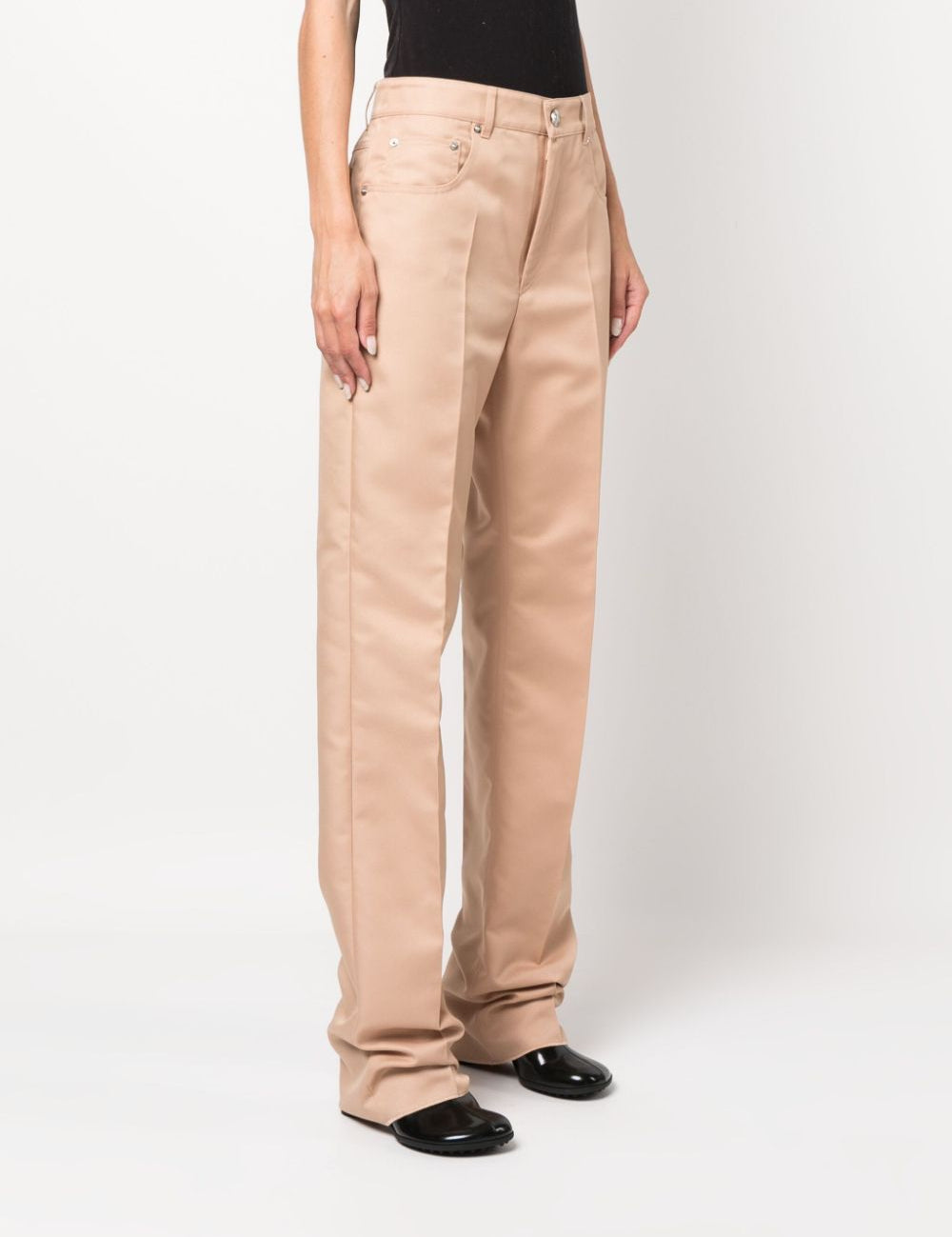 Pantaloni a vita exploit in beige - donna 