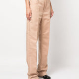 Pantaloni a vita exploit in beige - donna 