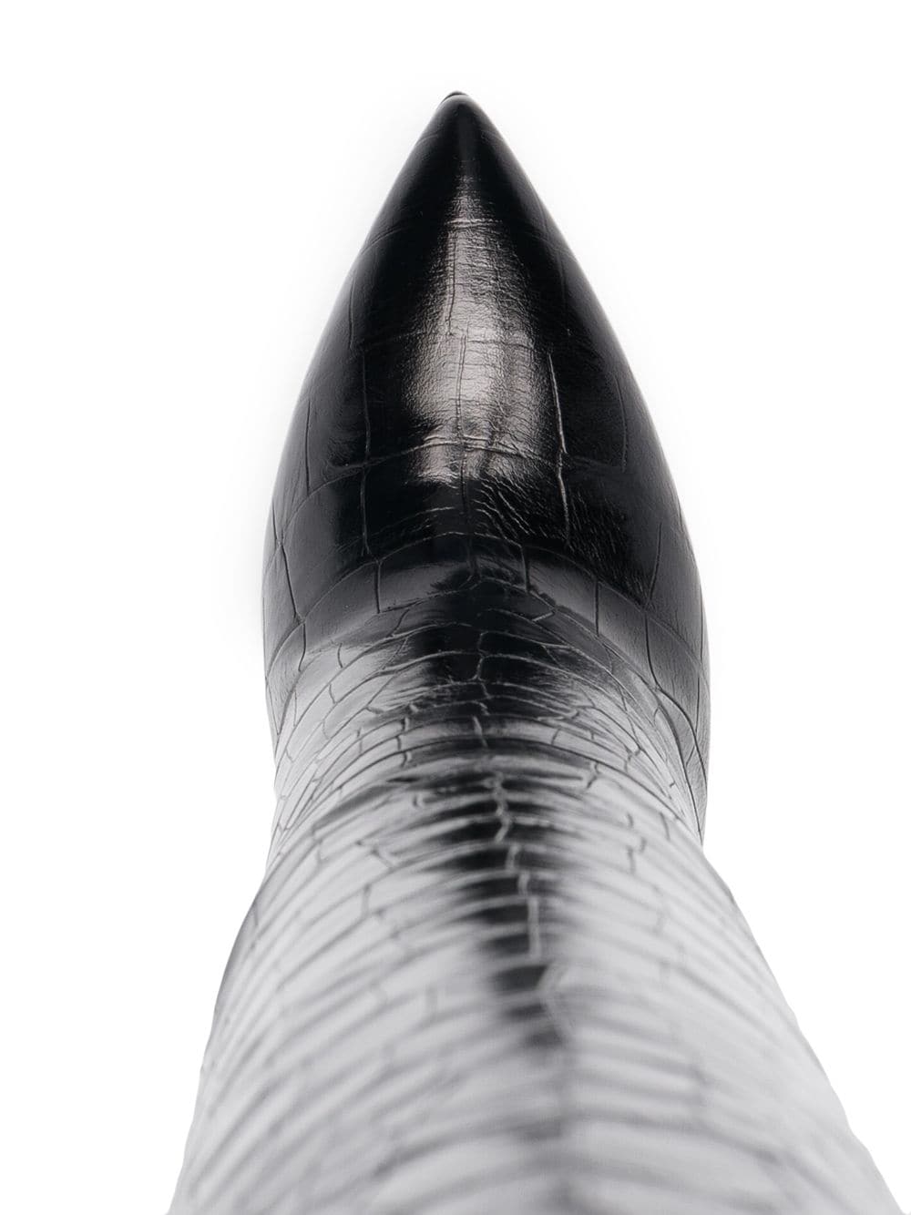 Stivali con effetto coccodrillo 105mm in nero - donna 