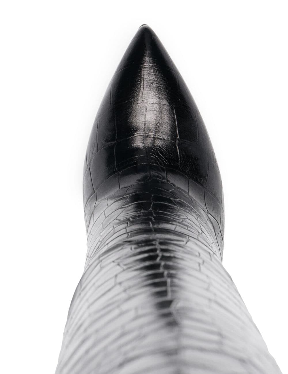 Stivali con effetto coccodrillo 105mm in nero - donna 