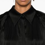 Camicia plissettata in nero Alberta Ferretti - donna 