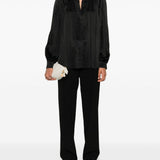 Camicia plissettata in nero Alberta Ferretti - donna 