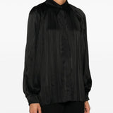 Camicia plissettata in nero Alberta Ferretti - donna 