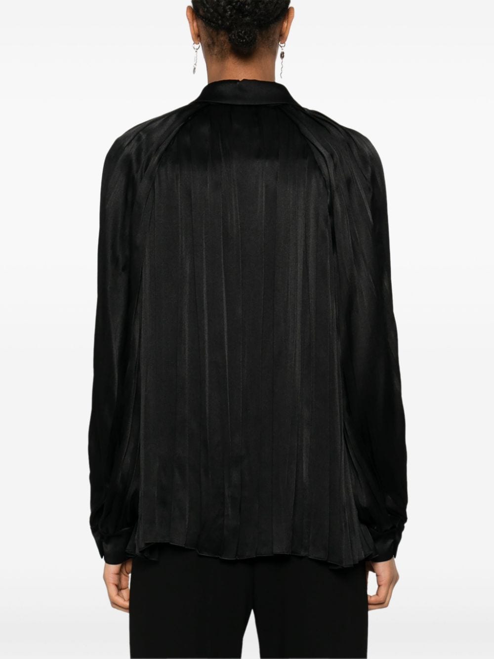 Camicia plissettata in nero Alberta Ferretti - donna 