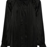 Camicia plissettata in nero Alberta Ferretti - donna 