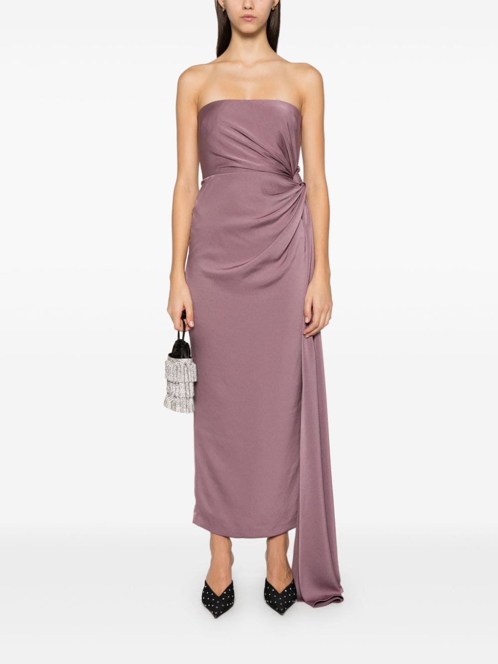 Abito senza spalline in malva Alex perry - donna 