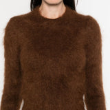 Maglione spazzolato in marrone Ami Paris - donna 