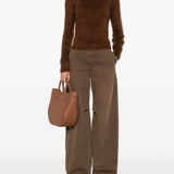 Maglione spazzolato in marrone Ami Paris - donna 
