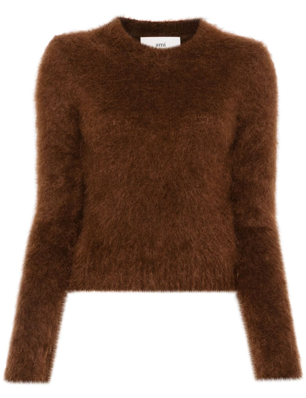 Maglione spazzolato in marrone Ami Paris - donna 