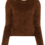 Maglione spazzolato in marrone Ami Paris - donna 