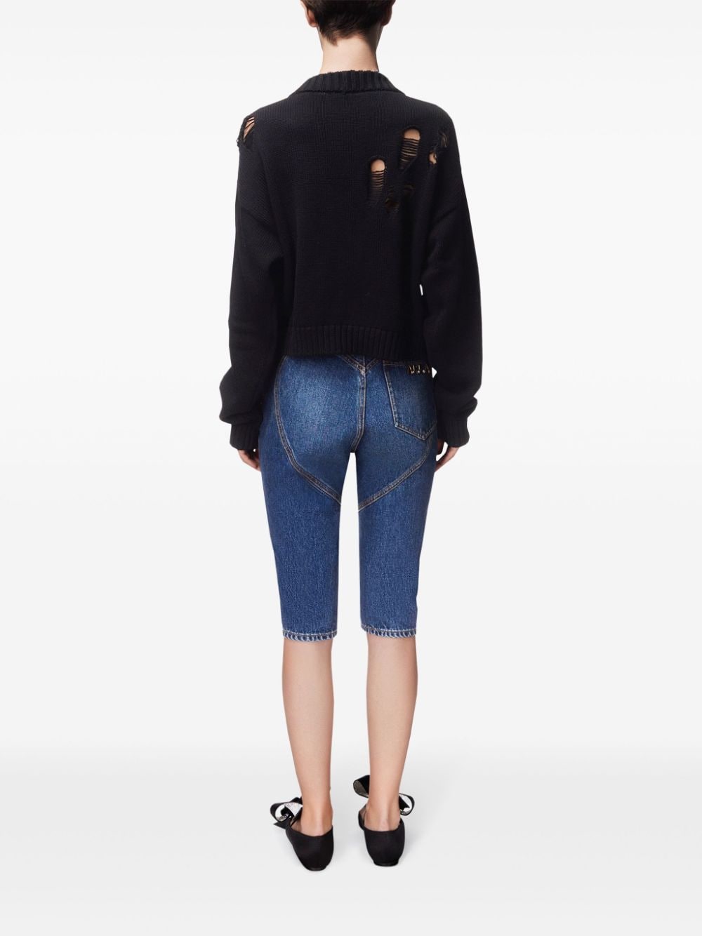 Cardigan con decorazione in cristalli in nero Area - donna 
