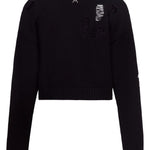 Cardigan con decorazione in cristalli in nero Area - donna 