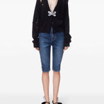 Cardigan con decorazione in cristalli in nero Area - donna 