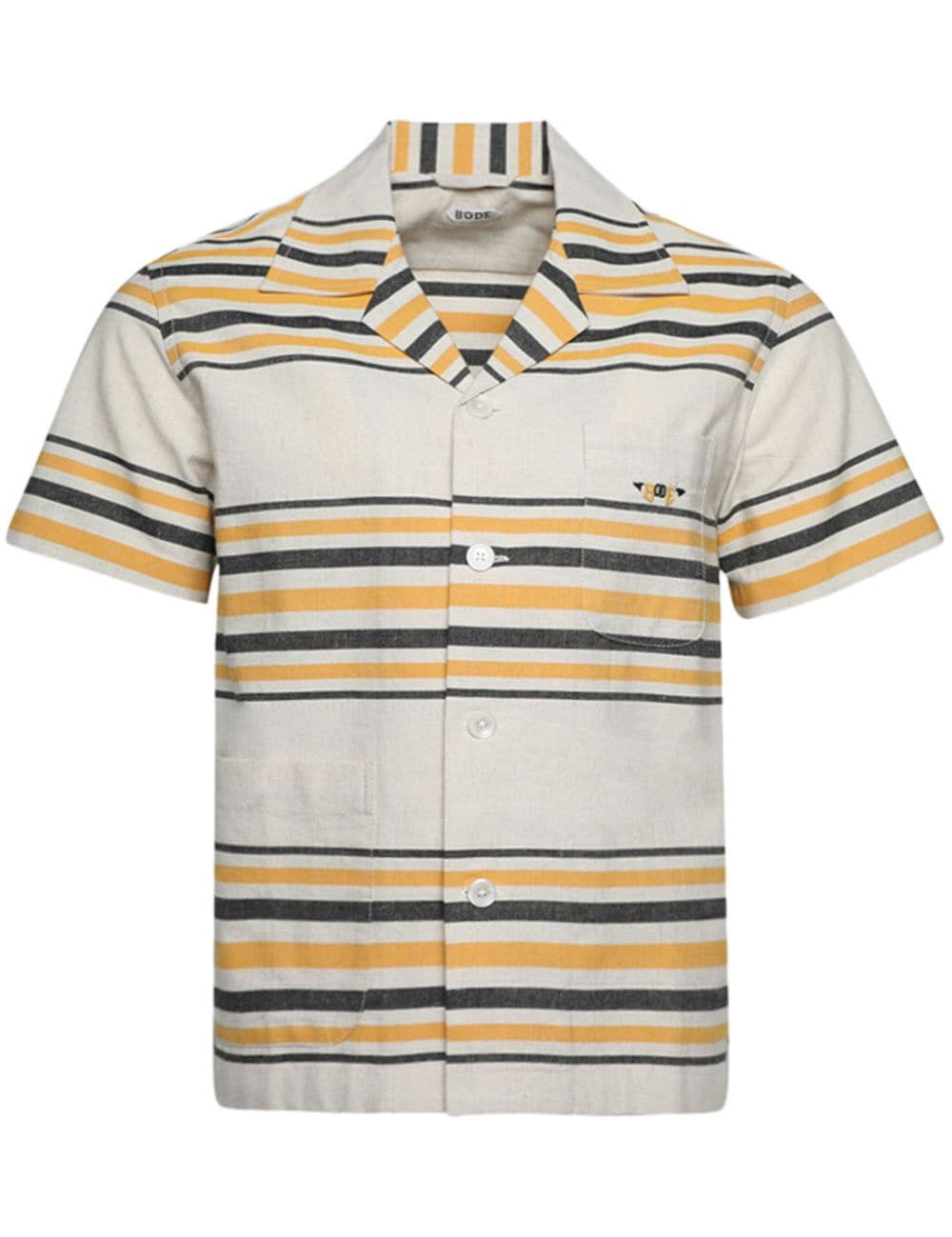 Camicia a maniche corte a righe Bode - uomo 