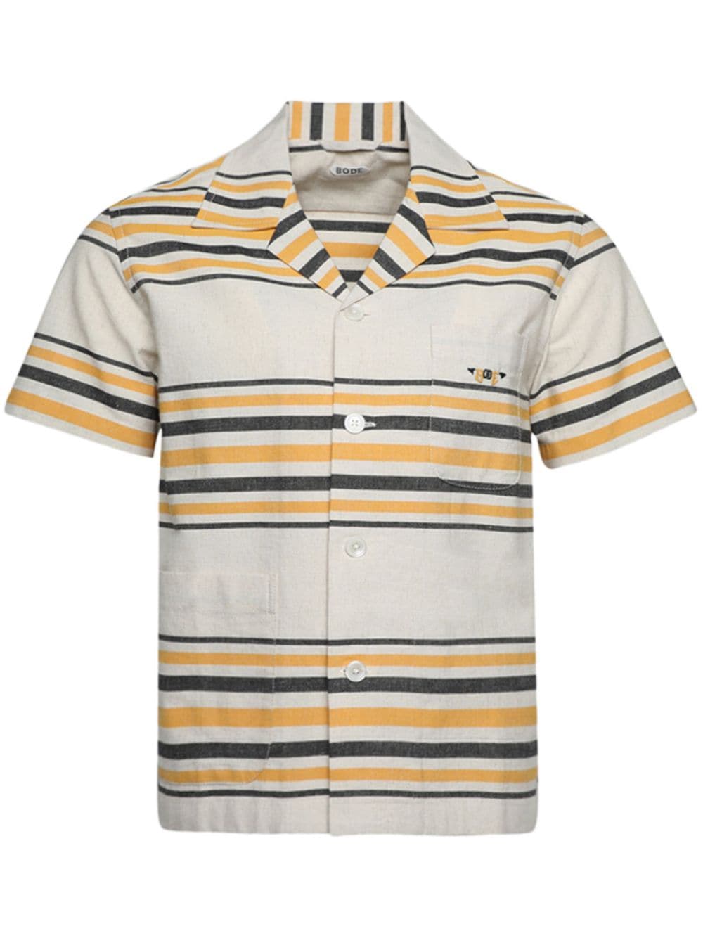 Camicia a maniche corte a righe Bode - uomo 