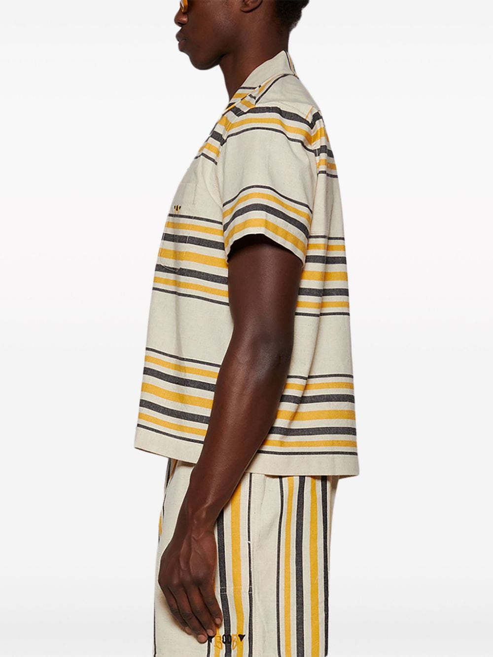 Camicia a maniche corte a righe Bode - uomo 