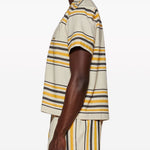Camicia a maniche corte a righe Bode - uomo 