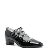Decollete con occhielli 40mm in nero - donna 