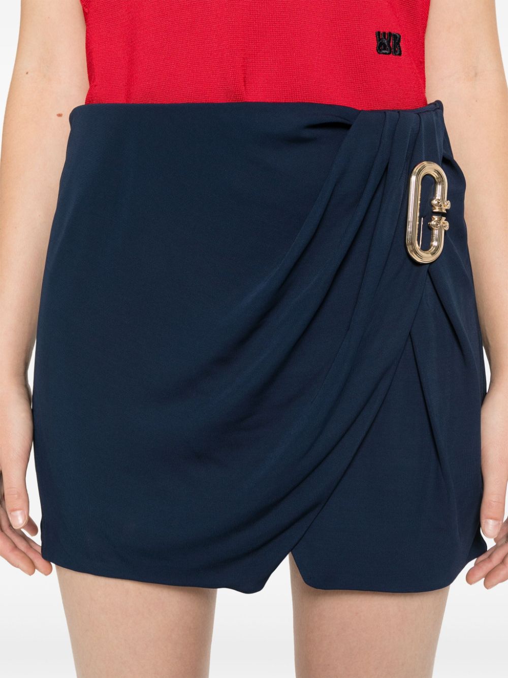 Minigonna drappeggiata in blu Casablanca - donna 