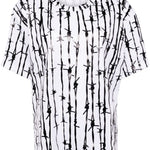 T-shirt con stampa grafica in nero e bianco Comme Des Garcons - donna 