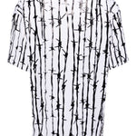T-shirt con stampa grafica in nero e bianco Comme Des Garcons - donna 