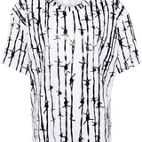 T-shirt con stampa grafica in nero e bianco Comme Des Garcons - donna 
