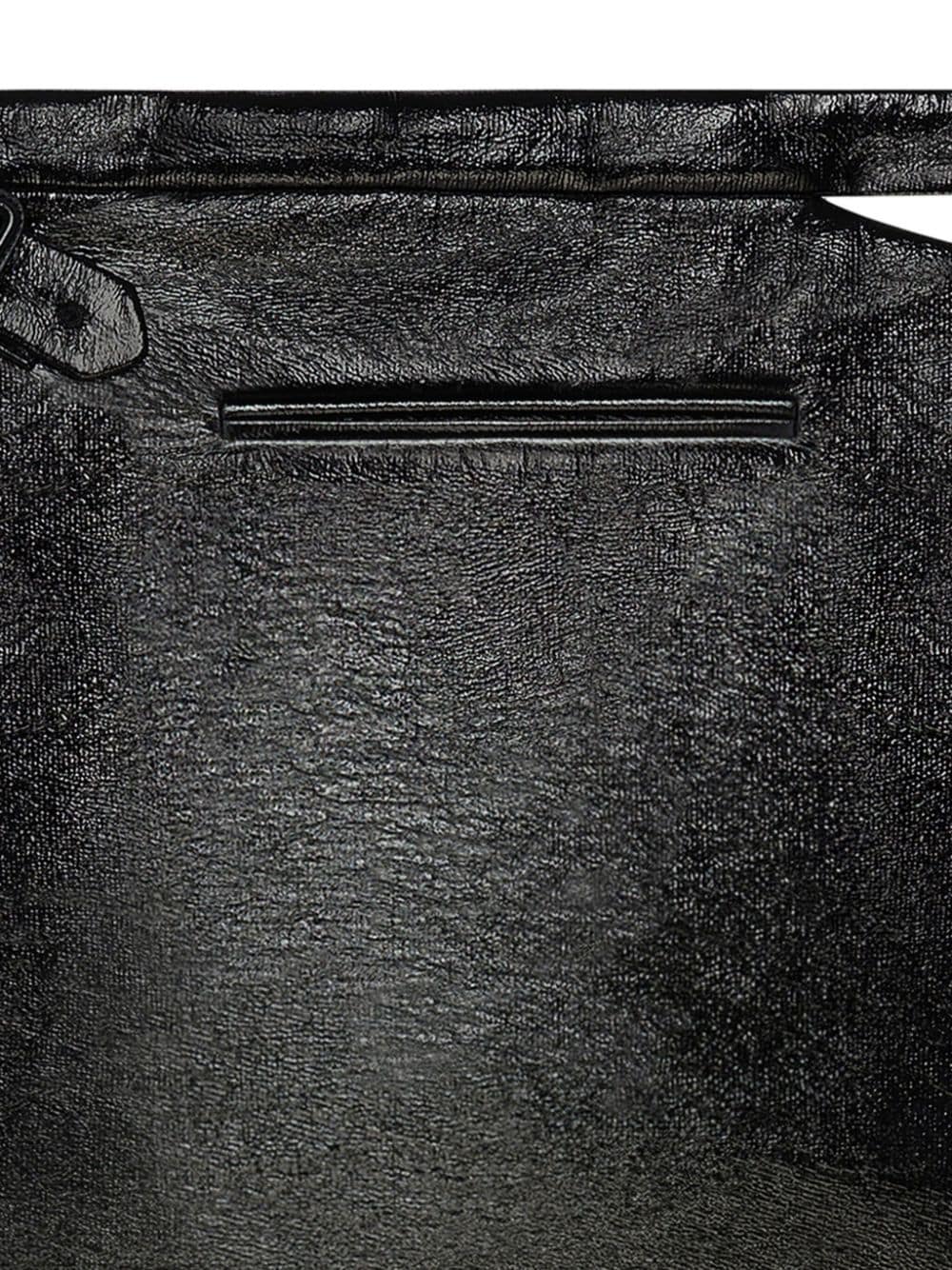 Minigonna a trapezio effetto glossy in nero Courrèges - donna 