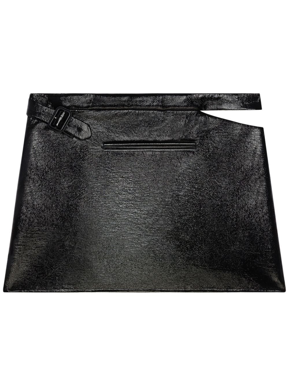 Minigonna a trapezio effetto glossy in nero Courrèges - donna 