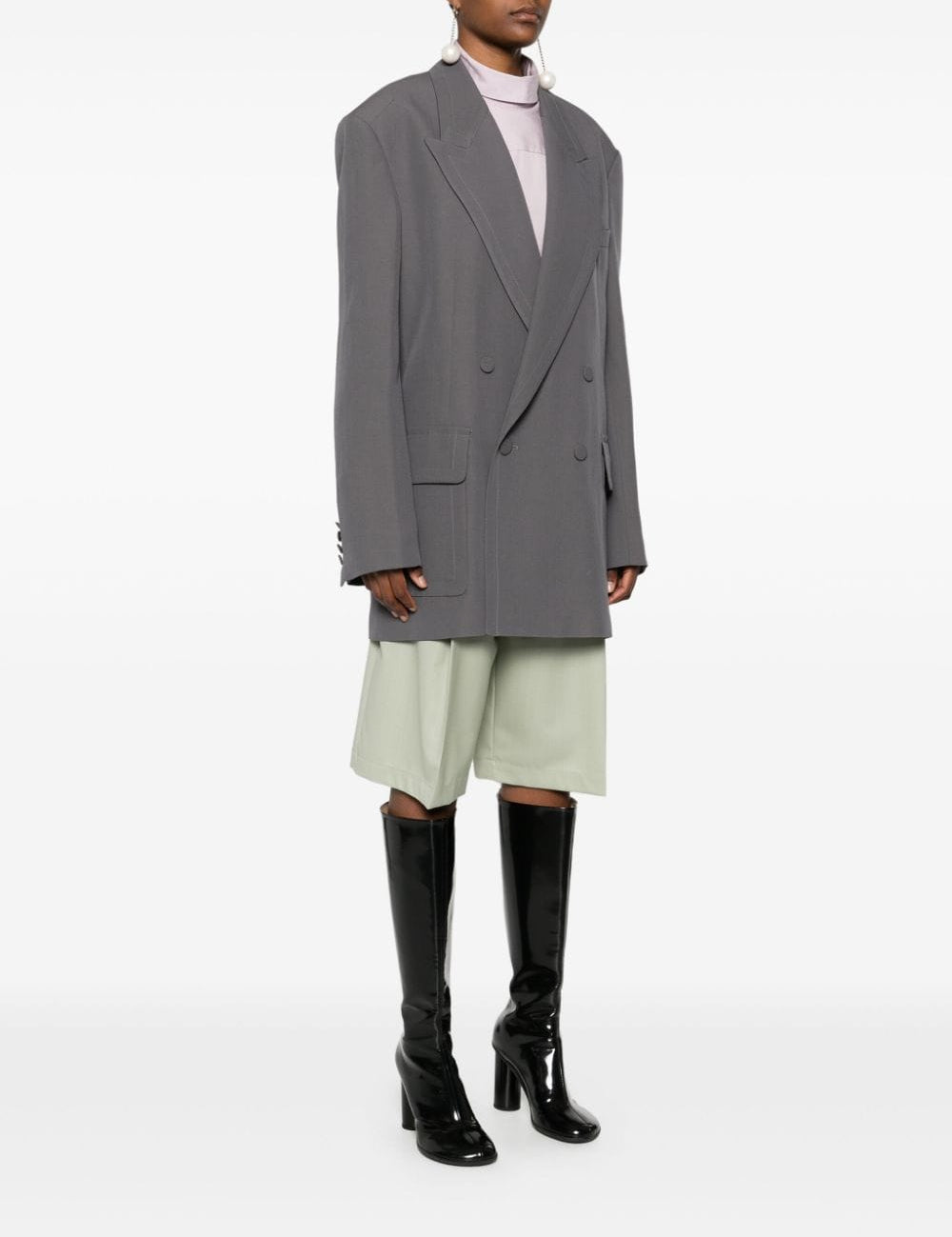 Giacca con cintura bless in grigio Dries van noten - donna 