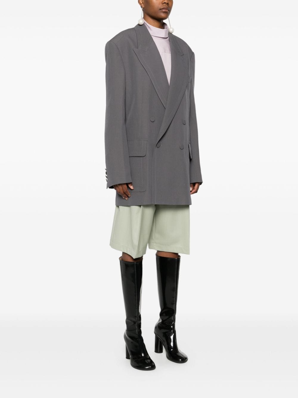 Giacca con cintura bless in grigio Dries van noten - donna 