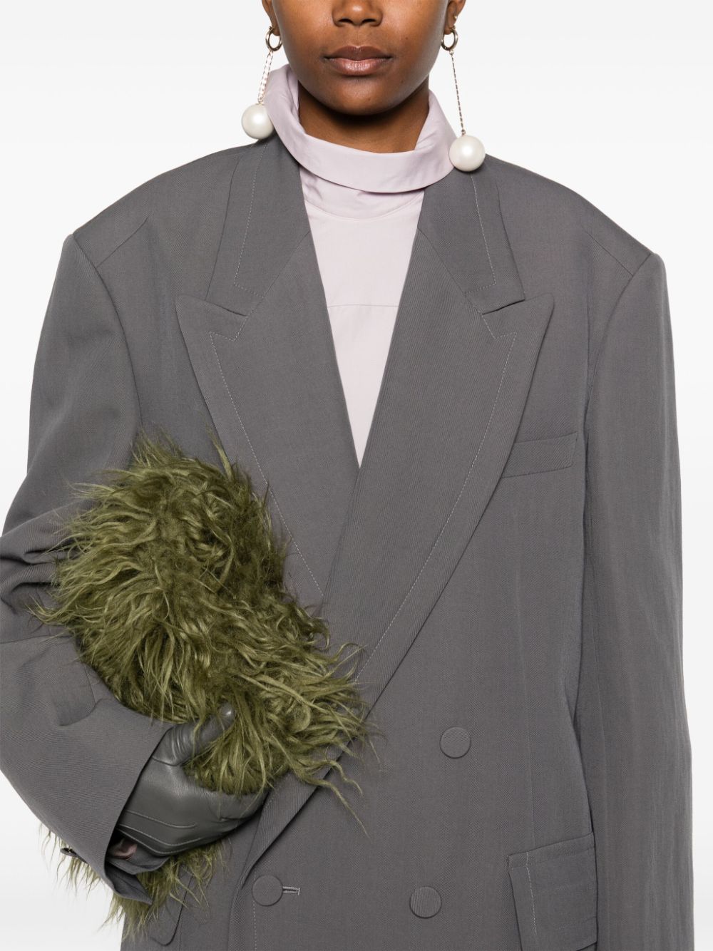 Giacca con cintura bless in grigio Dries van noten - donna 