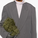 Giacca con cintura bless in grigio Dries van noten - donna 