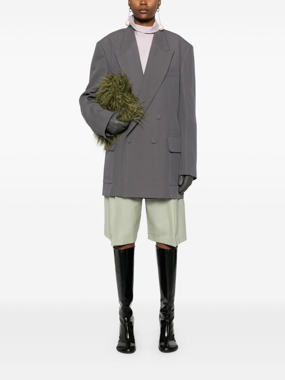 Giacca con cintura bless in grigio Dries van noten - donna 