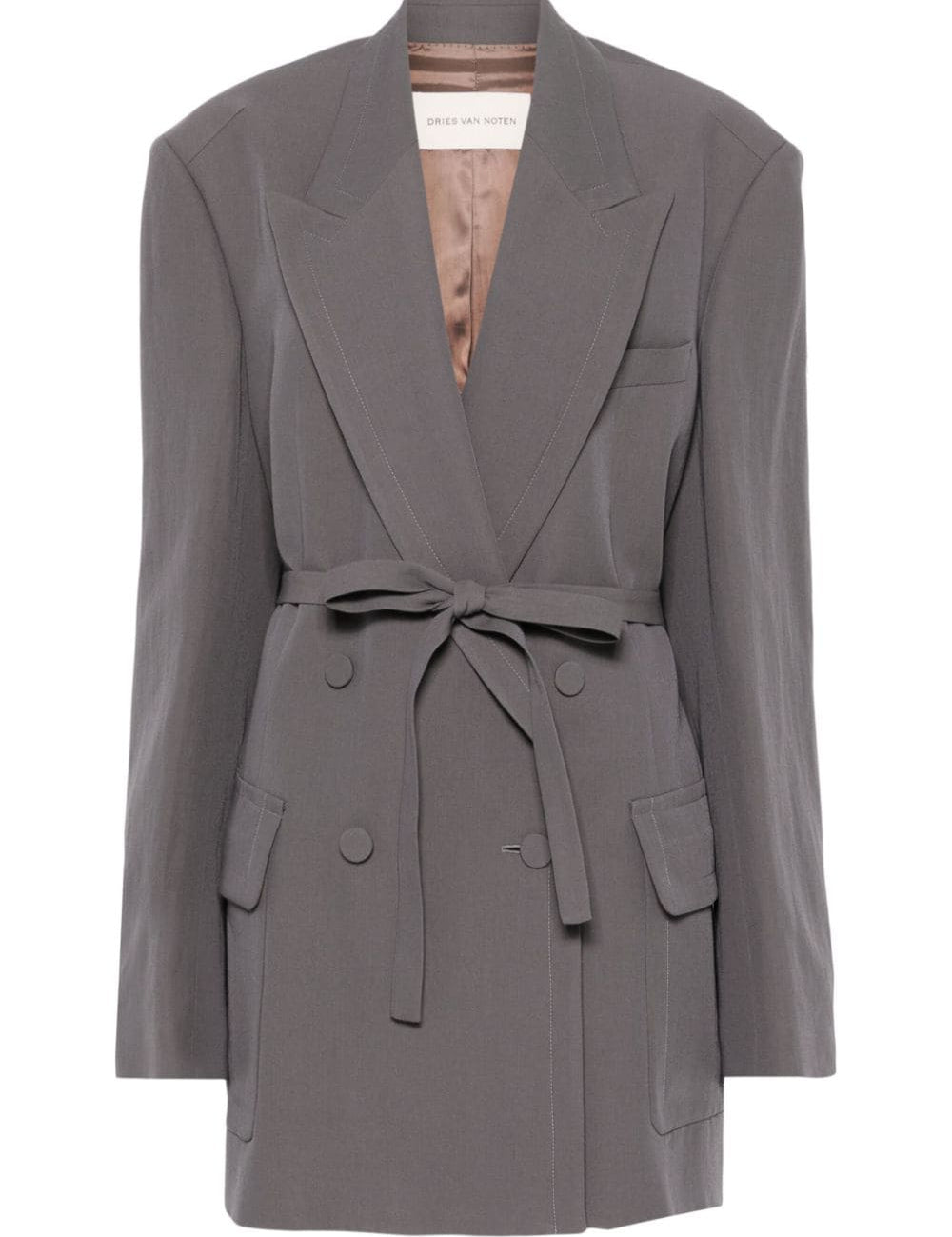 Giacca con cintura bless in grigio Dries van noten - donna 