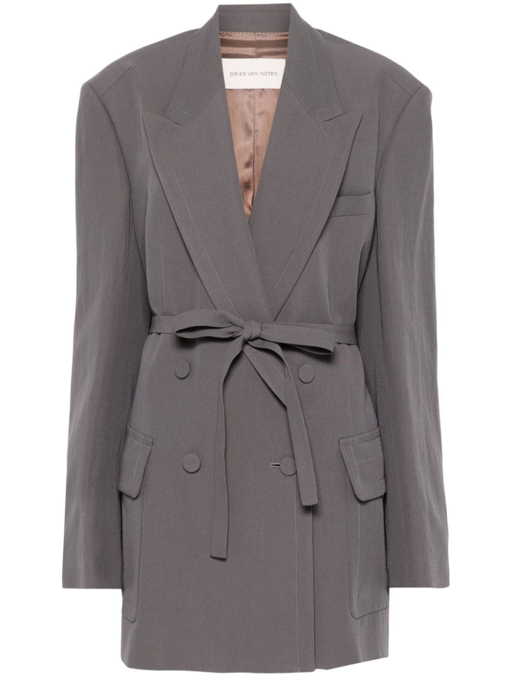 Giacca con cintura bless in grigio Dries van noten - donna 