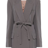 Giacca con cintura bless in grigio Dries van noten - donna 