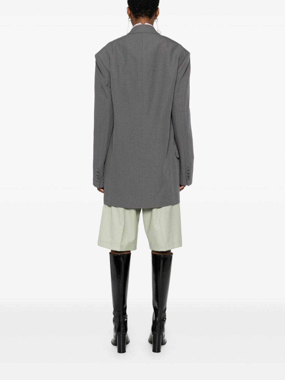 Giacca con cintura bless in grigio Dries van noten - donna 