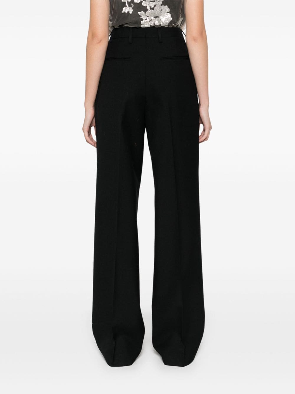 Pantaloni in misto lana portia in nero Dries van noten - donna 