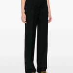 Pantaloni in misto lana portia in nero Dries van noten - donna 