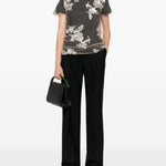 Pantaloni in misto lana portia in nero Dries van noten - donna 