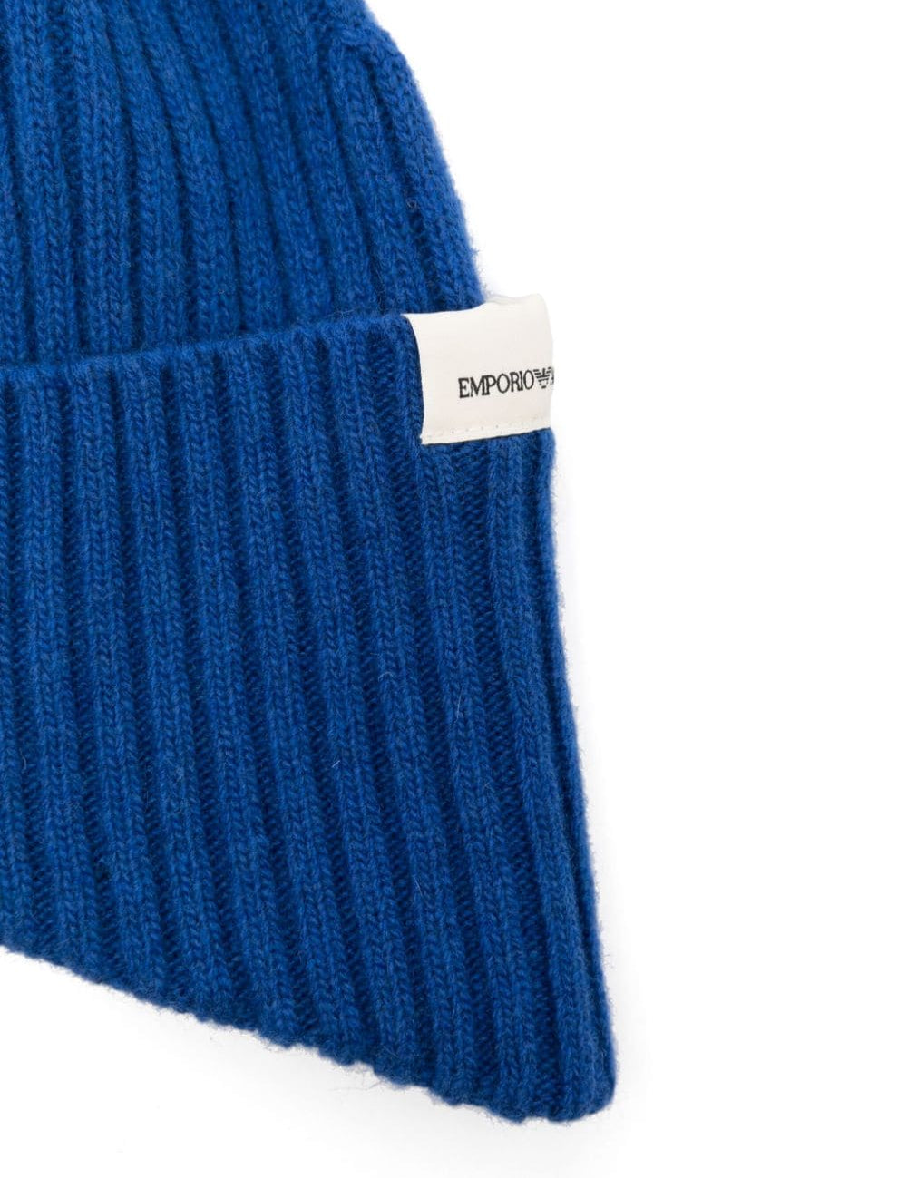 Berretto a coste in nero Emporio Armani  - uomo 