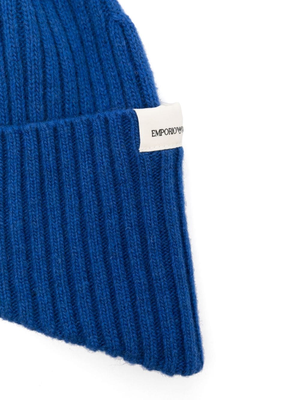 Berretto a coste in nero Emporio Armani  - uomo 