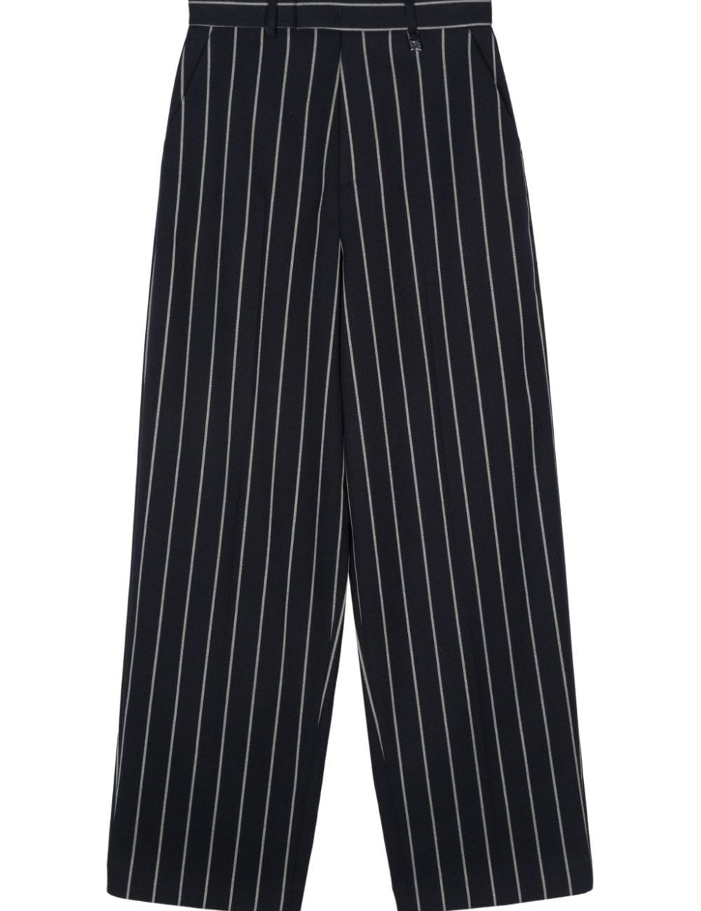 Pantaloni gessati taglio sartoriale in blu Giuseppe Di Morabito - donna 