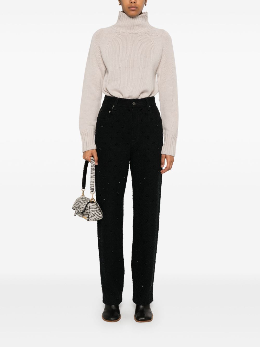 Jeans con decorazione in nero Golden goose - donna 