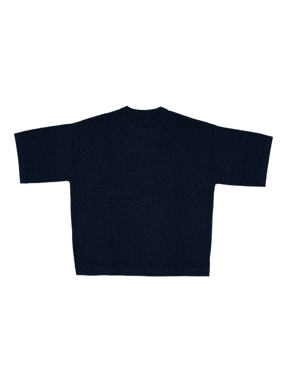 T-shirt in maglia in blu Gotha - uomo<BR/><BR/> 