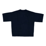 T-shirt in maglia in blu Gotha - uomo<BR/><BR/> 