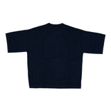 T-shirt in maglia in blu Gotha - uomo<BR/><BR/> 