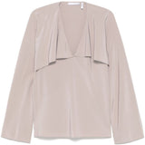 Blusa con ruches in grigio Helmut lang - donna 