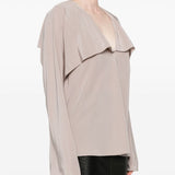 Blusa con ruches in grigio Helmut lang - donna 