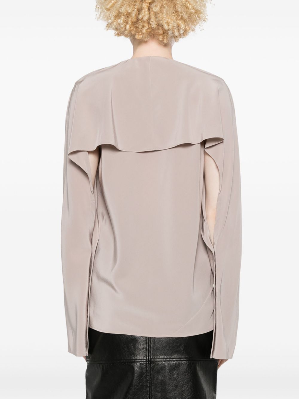 Blusa con ruches in grigio Helmut lang - donna 